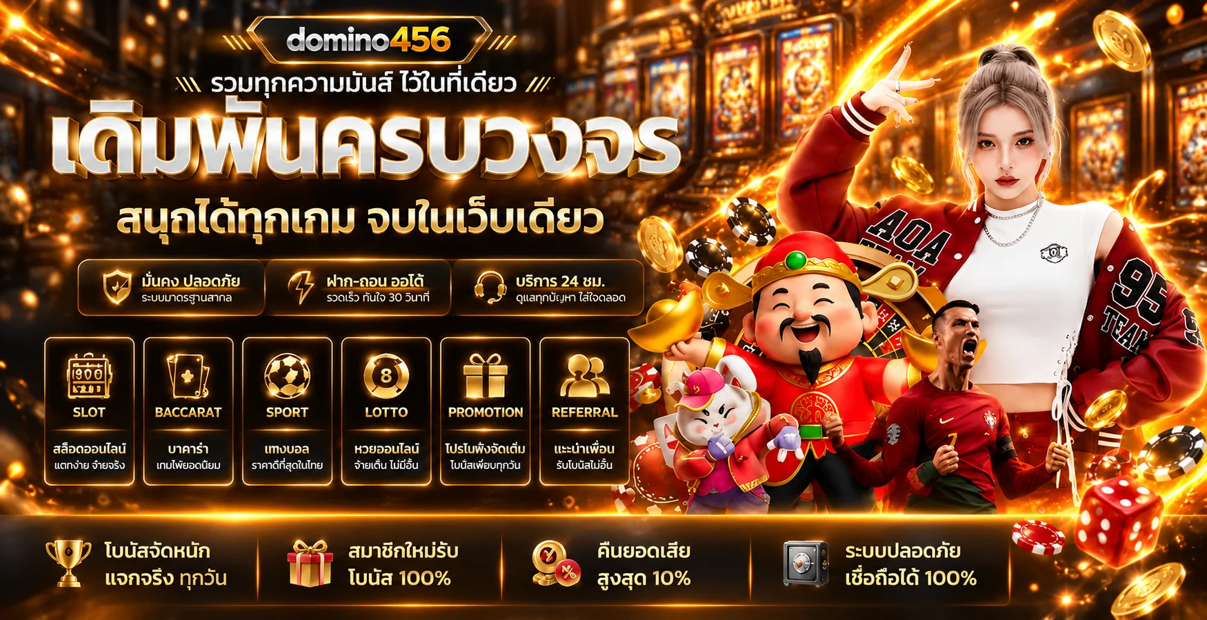 แบนเนอร์ domino456 รวมเกมครบวงจร